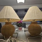 Rattan éjjeli lámpa pár nyaralóba, hálószobába IKEA fotó
