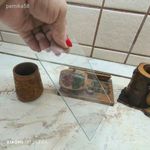 Retro fa kicsi dísztárgy, fényképtartó, cigarettatartó, eladó! fotó