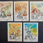 Magyar Bélyeg 1991 Amerika Felfedezésének 500. Évfordulója ( MPIK 4117-4121 ** ) MINTA hajó fotó