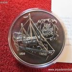 RÉGI DUNAI HAJÓK - ÁRPÁD 500 FORINT 1993, EZÜST: 31, 46g/925; BU fotó