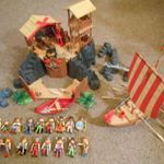 PLAYMOBIL 3150, 3151, 3156 készletek - viking erőd, hajó, csónak és sok figura fotó