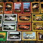 17 db kártyanaptár egyben MERKUR autók Trabant Zsiguli Polski Fiat Skoda Wartburg Dacia 1976-1978 fotó