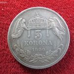 FERENC JÓZSEF 5 KORONA 1900 KB EZÜST: 23, 7g nsz fotó
