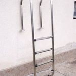 ÚJSZERŰ!!! FÉLÁRON!!! 4 fokos négyfokos kisívű rozsdamentes saválló medence létra medencelétra fotó