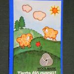 Kártyanaptár, Woolmark gyapjú, grafikai, rajzos, bárány, 1984 fotó