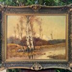 ALBERTH FERENC: MOCSARAS TÁJ BÁRÁNYOKKAL 83x103cm!!! fotó