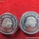 LISZT FERENC 25 + 50 FORINT 1961, PÁRBAN ELADÓ! EZÜST: 37g; PP, nagyon enyhe oxidfolt fotó