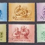 Magyar Bélyeg Anya és Csecsemővédelem 1954 ( MPIK 1424-1429 * 250 Ft. ) bélyegzett fotó
