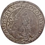 I. Lipót XV krajcár 1663 Bécs Höllh: - Hátlapon TVR végződéssel! (Ag) 5, 05g VF+ Rendkívüli ritkaság! fotó