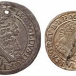 I. Lipót Krajcár lot 2 db VI. Krajcár 1676 Pozsony, XV. Krajcár 1668 KD lyukas (Ag) VF+ fotó