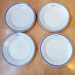 4+4 db tányér utasellátó porcelán retro szoci fotó