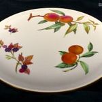 LAPOS KEREK GYÖNYÖRŰ ROYAL WORCESTER PORCELÁN TORTATÁLCA X fotó