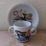 Retró Alföldi porcelán Mese bögre és kis tányér. 1ft.-ról! fotó