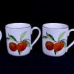 ROYAL WORCESTER 4 DB GYÜMÖLCS MINTÁS PORCELÁN BÖGRE X fotó