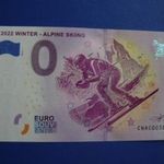 KÍNA 0 EURO 2018 PEKING 2022 OLIMPIA ALPESI SÍ! RITKA EMLÉK PAPÍRPÉNZ! UNC! fotó