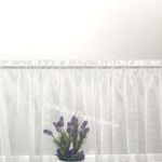 Bézs vitrázsfüggöny 57 cm magas x 290 cm széles fotó