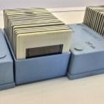 Retró diafilm diakocka diavetítő keret 20 db üres, 20 db egy ballagásról készűlt képek vannak fotó