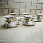 Porcelán reggeliző szett eladó! Capuccinó pohár alátéttel 5 db eladó! fotó
