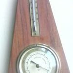 Art deco stílusú barométer, hőmérővel fotó