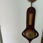 Barométer hőmérő bőr keretben nagyméretű fotó