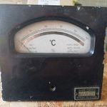 Antik hőmérséklet kijelző műszer 1960-ból! (Hőmérő 0-150 Celsius) fotó