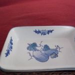 Porcelán asztalközép, kínáló tál, fonott kosár fotó