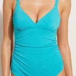 Calzedonia IC01748N Indonesia vékonyan párnázott kosarakkal női egyrészes fürdőruha türkiz XL fotó