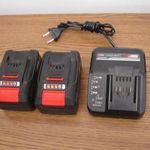 2db Einhell 18V 4AH Power X-Change szerszámgép akku + 1db töltő fotó