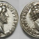 Roman Empire Antoninus Pius and Marcus Aurelius as Caesar AR Denarius (Rome, AD 140-144) fotó