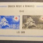 Külföld Bélyeg Vöröskereszt Románia 1943 Blokk * falc fotó