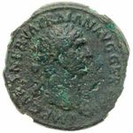 Traianus as (bronz) 8, 66g -VF Zöld patina! fotó