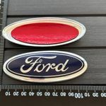Új Ford 115mm x 45mm Gépház Motorháztető Csomagtartó Csomagtér Embléma Jel Logo Ívelt Kiegészítő fotó