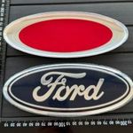 Új Ford 225mm 230mm Gépház Motorháztető Csomagtartó Csomagtér Embléma Jel Logo Ívelt Kiegészítő fotó