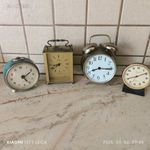 Retro asztali óra 4 db csomagban eladó! 3 db mechanikus, 1 db elemes óra eladó fotó