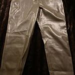 Mango műbőr barna leggings szárja oldalt cipzáros XXL Új címkés fotó