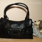 JASPER CONRAN varjúfekete valódi bőr, elegáns táska fotó