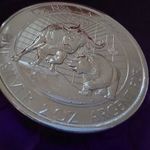 ÚJDONSÁG 2025 2 UNCIA SZÍNEZÜST KANADAI 10 DOLLÁR UNC. MEDVE és BIKA fotó