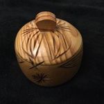 Ékszerdoboz fából átmérő 10 cm fotó