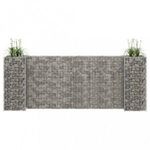 H alakú acéldrót virágtartó gabion 260 x 40 x 100 cm fotó
