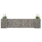 H alakú acéldrót virágtartó gabion 260 x 40 x 60 cm fotó