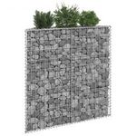 trapéz alakú horganyzott acél gabion magaságyás 100x20x100 cm fotó
