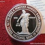 75 ÉVES A MAGYAR NEMZETI BANK 75 FORINT 1999, EZÜST: 31, 46g/925; PP, enyhe mikrokarc fotó