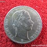 FERENC JÓZSEF 1/4 FLORIN 1859 B, EZÜST: 5, 3g; kiv- fotó