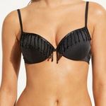 Calzedonia RU01780B Taipei push up vékonyan párnázott bikini felső fekete kristályos 80B/75C/70D fotó