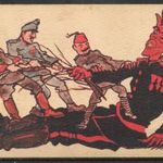 1917 k .I. világháború propaganda grafikai képeslap , graf: Bíró fotó