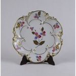 1T133 Régi aranyozott JLMENAU porcelán kínáló tál 17 cm fotó