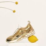 73 ezres SANDRO PARIS 'Flame' arany árnyalatú női sneaker patika állapotban - 38 - 3db nincs posta ! fotó