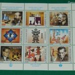 Jugoszlávia 1995 sakk postatiszta kisív, Mi: 2698-2705, kat. ára: 12 euro fotó