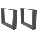 Étkezőasztal lábak V-alakú 2 db antracit 60x(30-31, 3)cm acél fotó