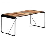 tömör újrahasznosított fa étkezőasztal 180 x 90 x 76 cm fotó